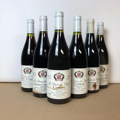 null 6 bouteilles : 1 CLOS VOUGEOT 2001 "Cuvée de Rois" Grand Cru Les Ducs de Vignot,...