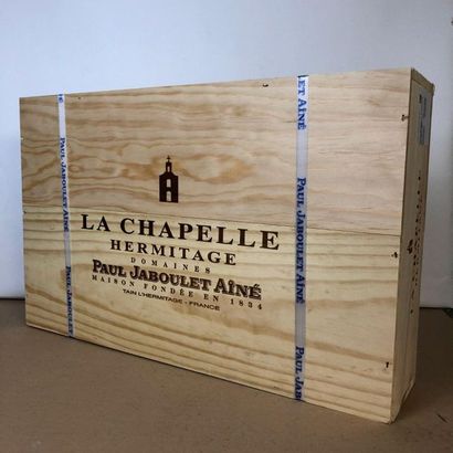 null 6 bouteilles HERMITAGE 1998 "La Chapelle" Paul Jaboulet Ainé caisse bois d'origine...