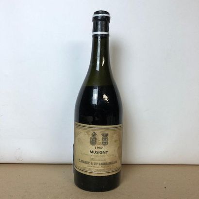 null 1 bouteille MUSIGNY 1947 C.Marey & Cie Liger-Belair (niveau 8cm, étiquette fanée,...