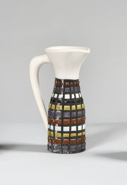 ROGER CAPRON (1922-2006) Pitcher with handle...