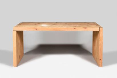 Table with rectangular top and two lateral...