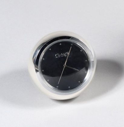 null MARTIN SZEKELY (Born in 1956) CHRISTOFLE goldsmith Silver plated metal eye Clock...