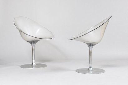 null PHILIPPE STARCK (Born in 1949) KARTELL Publisher " Eros " Pair of swivel chairs,...