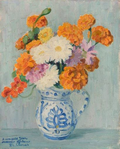 BLANCHE CAMUS (1884-1968) Bouquet of flowers...