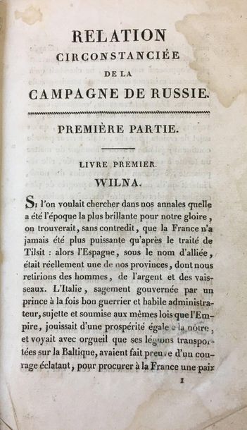 [Russian Campaign of 1812] 
LABAUME Eugène...