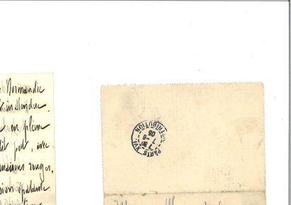 null RAVEL (Mauri ce). 2 lettres autographes signées à Maurice Delage. Juin 1905....