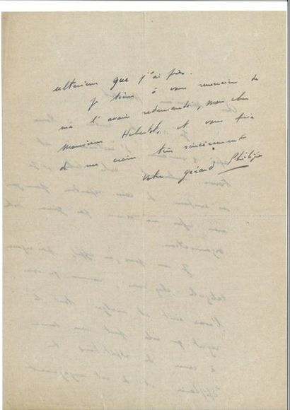 null WAGNER (Richard). Autograph letter signed, in French, [to the owner of his apartment...