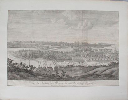 null Israël SILVESTRE (Nancy, 1621 - Paris, 1691) Vue du château de Meudon du coté...