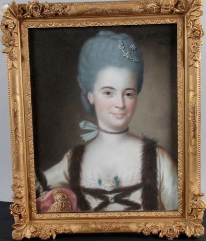 null Joseph, Chevalier de Saint Michel (documenté 1756 - 1790) Portrait de dame,...