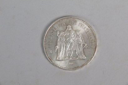 null 1 pièce en argent, 50 Fr Hercule 1978 , poids : 30 gr