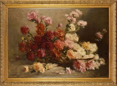 null Henry SCHOUTEN (1857/64-1927), sous le pseudonyme de Jos KLAUS. Bouquet de dahlias...