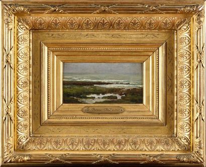 null Etienne BERNEBELLECOUR (1838-1910) Marine Oil on panel, signed lower left 9,5...