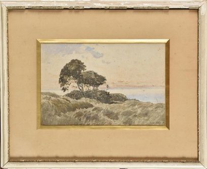 null Louis Alexandre CABIÉ (1854-1939) Sunset Watercolour, signed and dated 96 lower...