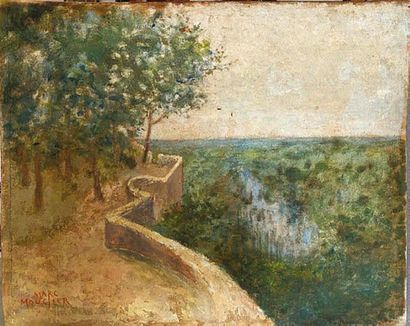 null "Marc MOUCLIER (1866-1949)	 Paysage Huile sur toile Signé en bas, à gauche 33...