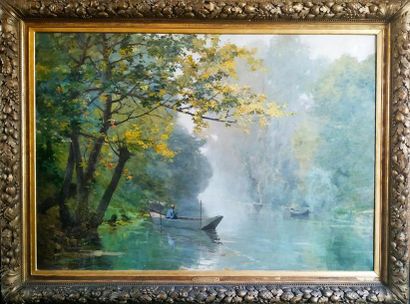 null Charles MORIN (1846-1919) October morning Oil on canvas, no signed, 117 x 162...