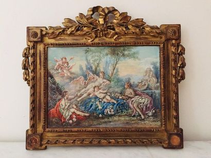 null In the taste of the 18th century Mythological Scene Gouache 19.5 x 26.5 cm at...