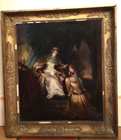 null Eugène DEVERIA (1805-1865) After Lady Rowena receiving the cassette from Rebecca's...