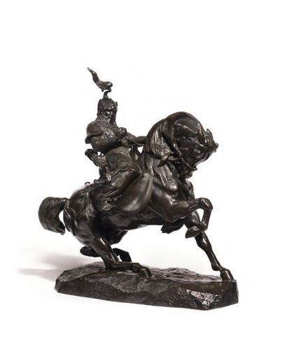 null Antoine Louis BARYE (1796-1875) According to Tartar Warrior stopping his horse...