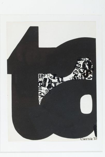 null ATTILA CSERNIK (SRB/ BORN IN 1951) Untitled (Letters) Signed and dated 'Csernik...