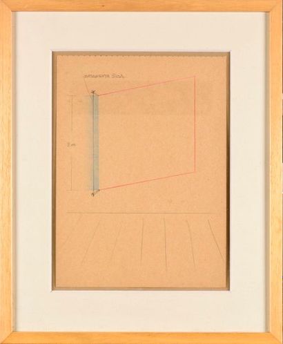  NESA PARIPOVIC (SRB/ BORN IN 1942) Untitled (Stretched thread wall drawing) inscribed...