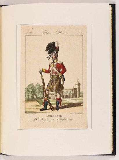 null CHARLET « Costumes militaires français, vers 1818 » Petit in 8° regroupant 28...