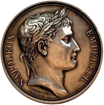 null EMPIRE 1804-1814 NAPOLÉON EMPEREUR. Sa tête laurée à droite. DENON DIR. ANDRIEU...