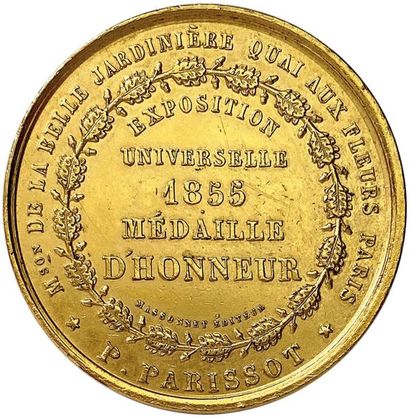 null NAPOLÉON III ET EUGÉNIE Exposition Universelle 1855 Bustes accolés de Napoléon...