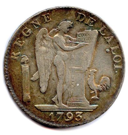 null Lot de trois monnaies françaises en argent : Louis XIV Demi-écu à la mèche longue...