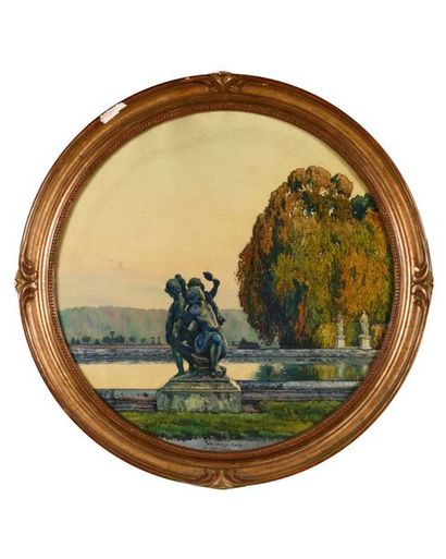 null Tony Georges ROUX (1894-1928) Vues des jardins du château de Versailles Paire...