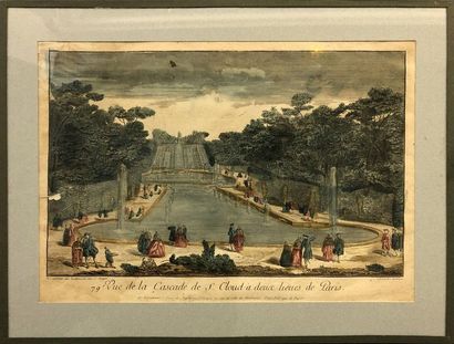 null OUTSIDE PARIS - View of Fontainebleau from the Parterre side - View of the Cascade...
