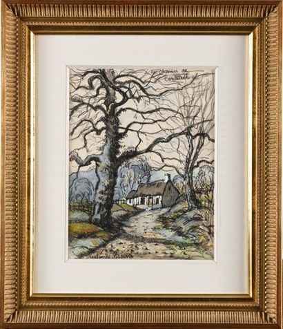 null Paul Emile PISSARRO (1884-1972)
Le chemin de Corducel
Dessin au fusain, pastel...