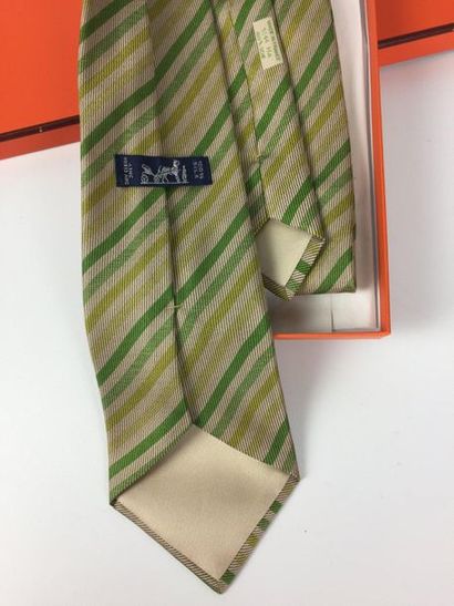 null HERMES Two silk ties. Very good condition. Boxes.