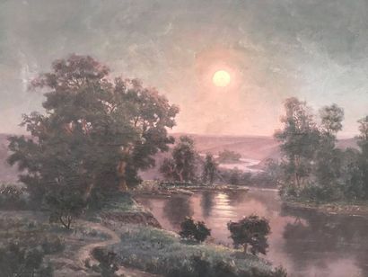 J. SERREPUY J. SERREPUY

Oil on canvas, Moonlight. Beginning of the Xxth century...
