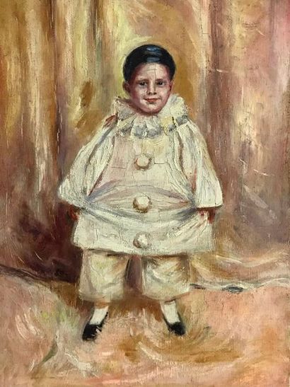 null French school of the XIXth century

Portrait of a child disguised as Pierrot

Unsigned

33...