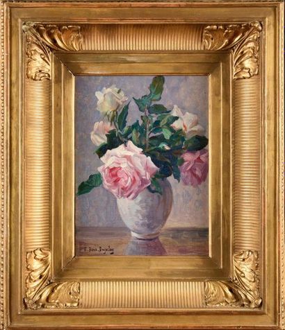 Anna BONO-DUGELAY (XX) Anna BONO-DUGELAY (XX)

Vase de roses

Huile sur panneau,...
