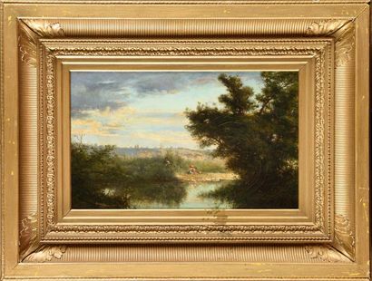 null French school of the XIXth century

Animated riverside

Oil on canvas signed...