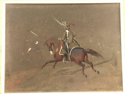 null Théodore FORT (d'après)

Cavalier à cheval

Crayon et aquarelle et réhauts de...