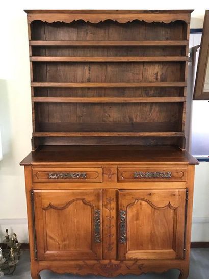null Natural wood china cabinet opening by two doors and two drawers. 

XIXth century

H....