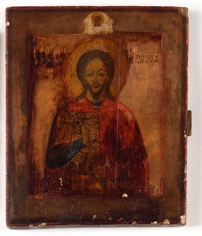 null Lot de deux icônes représentant Jésus et saint Nicétas le Goth

Russie, XIXe...