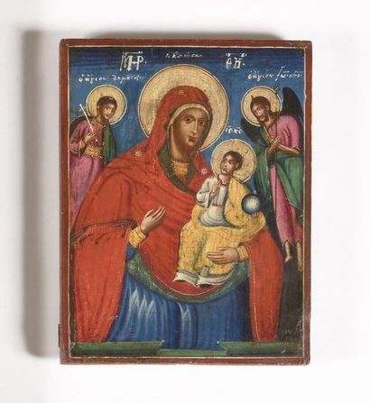 null Icon "Virgin Mary Odigitria, Demetrios of Thessalonica, John the Baptist" icon

Russia,...