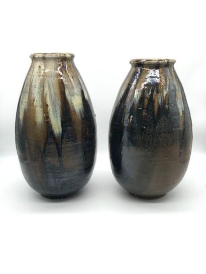 Ferdinand ALAPHILIPPE Ferdinand ALAPHILIPPE

Large pair of ovoid vases in flamed...