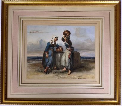null Alexandre Marie LONGUET (1805-1851)

Napolitaines au puit 

Aquarelle 

Signée...