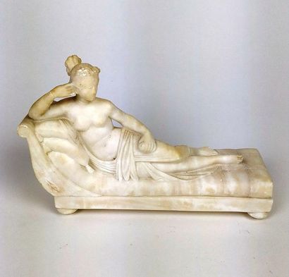 null D'après Antonio CANOVA (1757-1822)

Madame Récamier sur son sofa 

Albatre 

15...