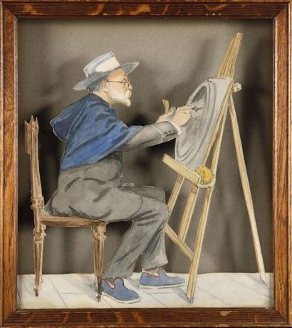 null 
19th century school


Portrait of René de Saint-Marceaux

Watercolour cut-out

Annotated...