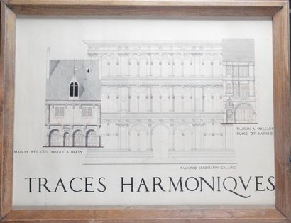 null École française du XX siècle. «Traces harmoniques, étude architecturale, la...