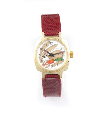 null SAXON Circa 1970. Animated watch thanks to the movements of the anchor, the...