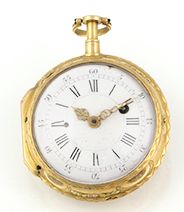 COMTE DE NEUFCHATEL Cockerel watch with gold...