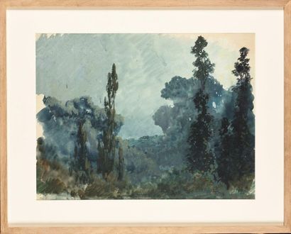 ALEXANDRE BAILLY (1866-1947) Forêt au clair...