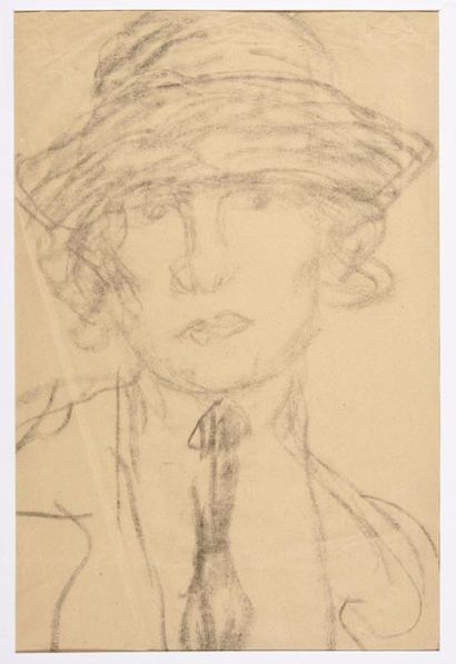 null "THEOPHILE ALEXANDER STEINLEN (1859-1923) Portrait of a woman as a boy With...