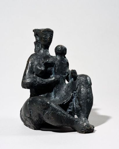 null "ANTONIUCCI VOLTI (1915-1990) Maternité de Cachan, 1965 Bronze à patine noir...